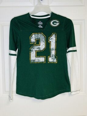 Green Bay Packers Majestic Women's Size Small Team Colors Long Sleeve T-Shirt